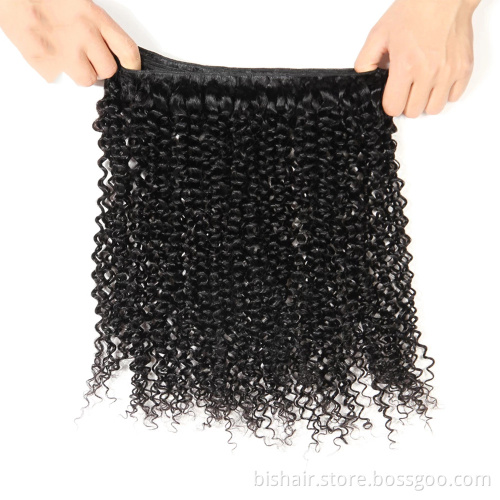 wholesale 10A 10A brazilian straight body kinky curly water deep wave 100% virgin human hair bundles with lace frontal closure